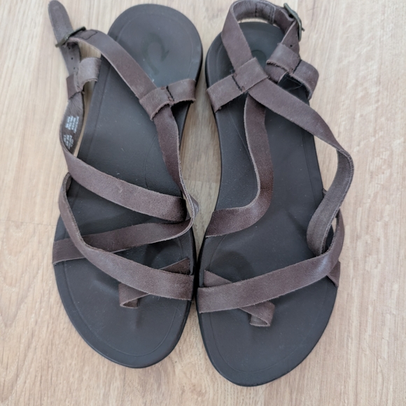 OluKai Upena Brown Sandals - Picture 1 of 3